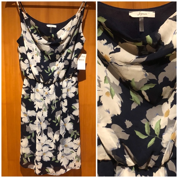Soprano | NWT Floral cowl-neck dress - Picture 1 of 8